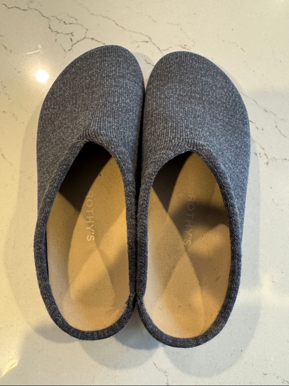 Rothy's Slip-On Flats in Heathered Gray